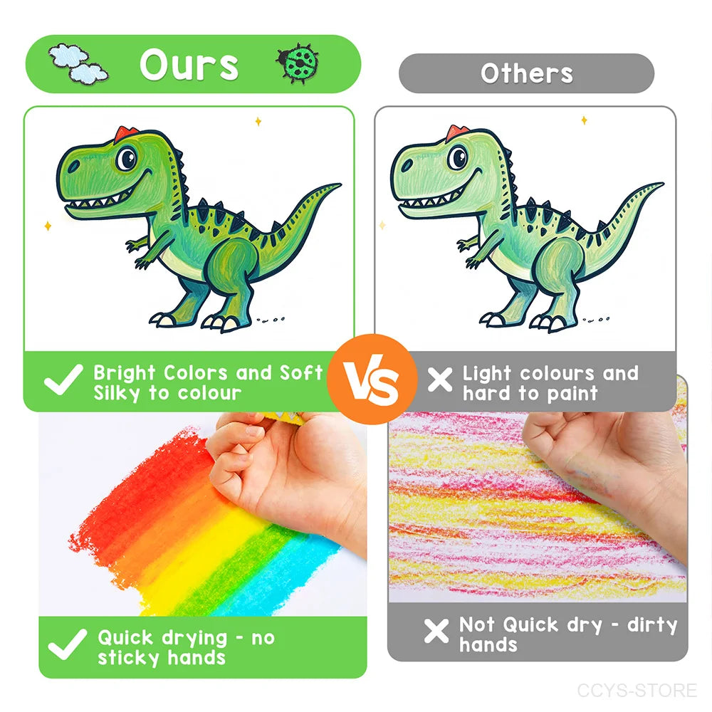 12/24 Colors Wax Crayon For Kids Washable & Erasable Twist Crayons For Toddlers Drawing Coloring Crayon Set Back To School Gifts