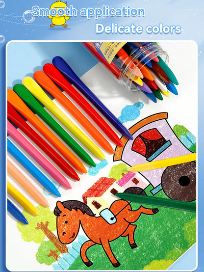 CRAYON DE COULEUR GRAS| Crayons de cire Triangulaire Effaçables:  Bec de Canard™