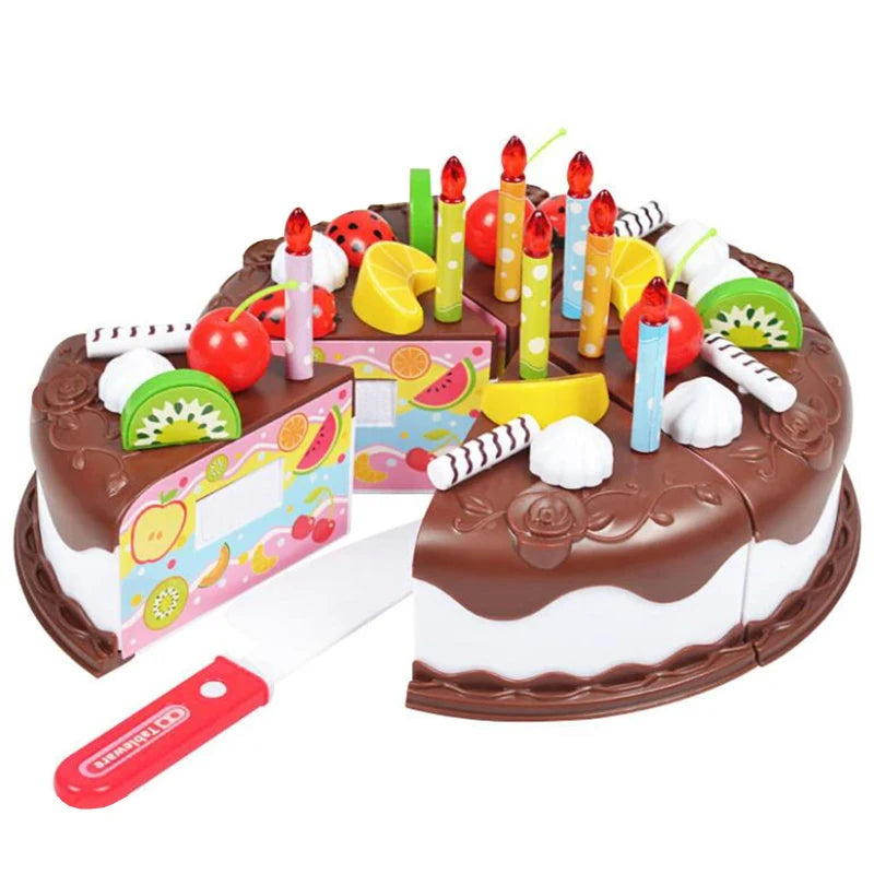 Aliments plastiques:Gâteau anniversaire à décorer ou Pizza et couteau