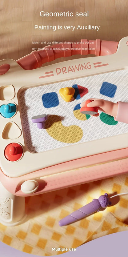 Children Cartoon Drawing Board Baby Puzzle Magnetic Writing Board Toy Graffiti Magnetic Drawing Board Montessori Toy for Kids