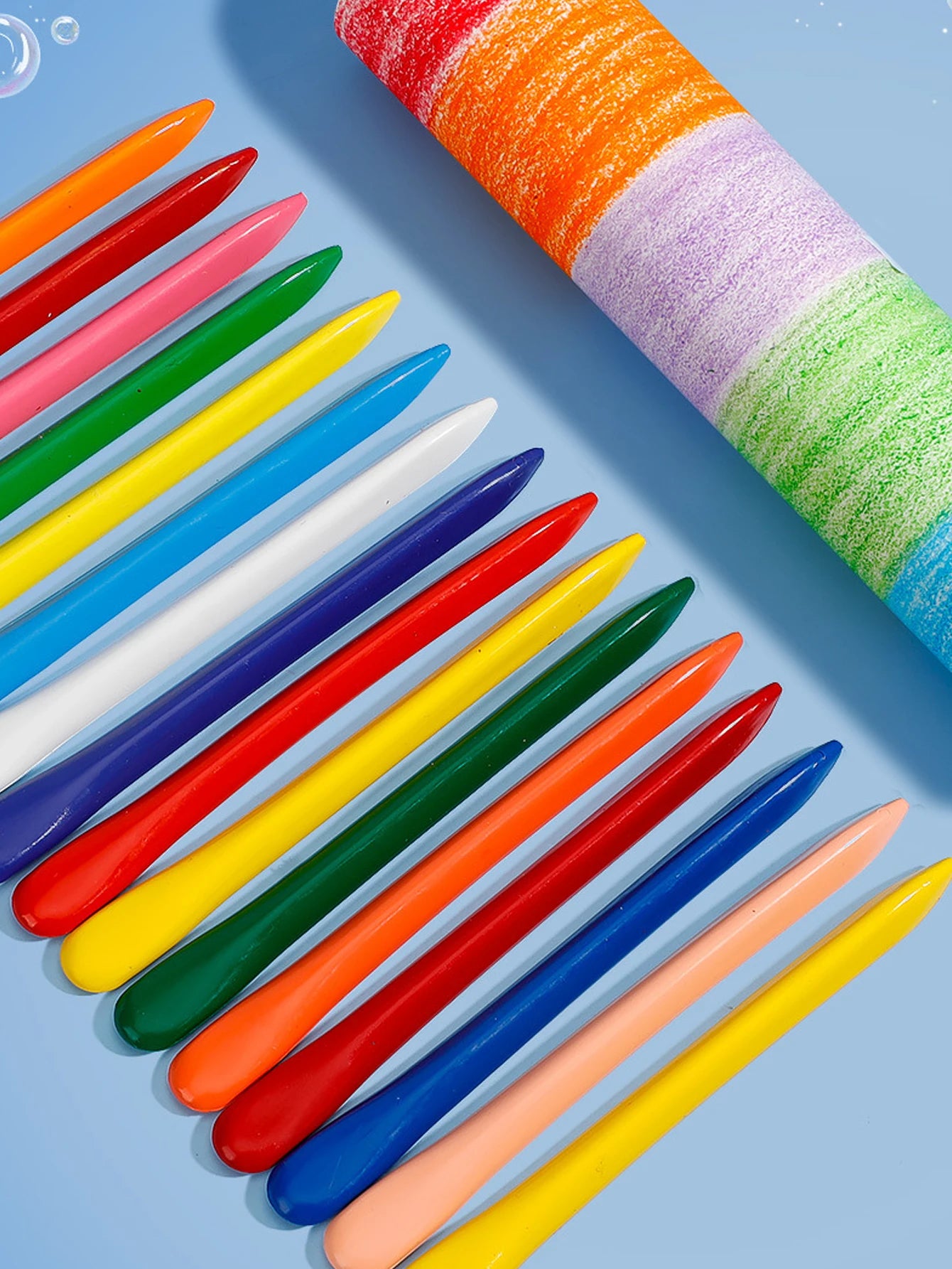 CRAYON DE COULEUR GRAS| Crayons de cire Triangulaire Effaçables:  Bec de Canard™