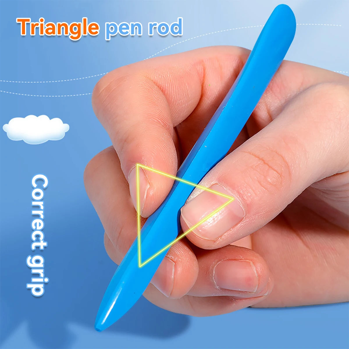 CRAYON DE COULEUR GRAS| Crayons de cire Triangulaire Effaçables:  Bec de Canard™