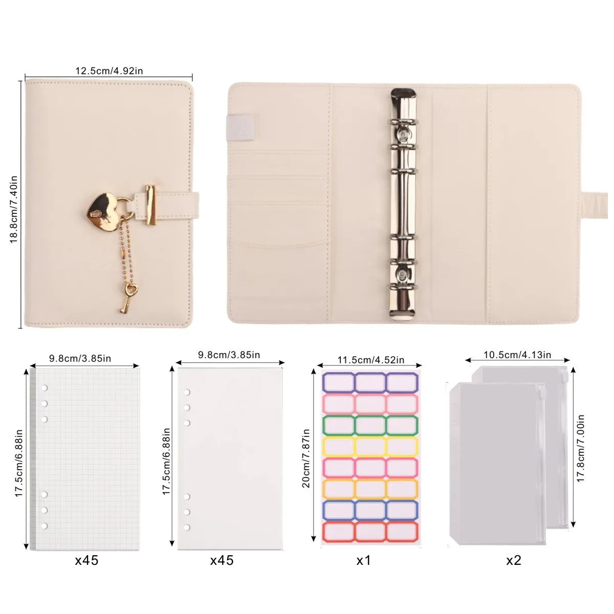 JOURNAL INTIME |Secrets-Sous-Clé™ cahier à anneaux d'organisation personnelle