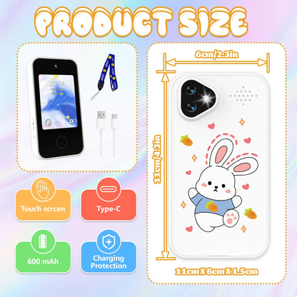 SMARTPHONE ENFANT|Jouet Éducatif sécuritaire sans Internet- Selfie-Phone™