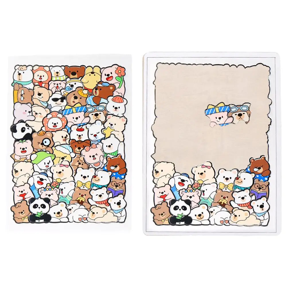 PUZZLE ENFANT 5 ANS | Puzzle 50 pièces animaux cachés MYSTÈREPuzzle™