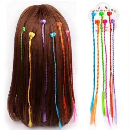 6 Extensions 32cm de cheveux colorées|motricité-créativité