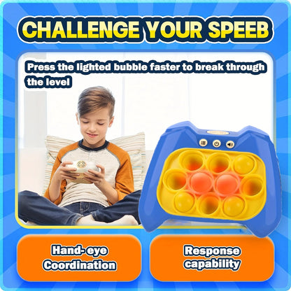 Jeu de bulles Pop Light Fidget|jeu de bulles à poussée rapide, jouets portables à poignée,