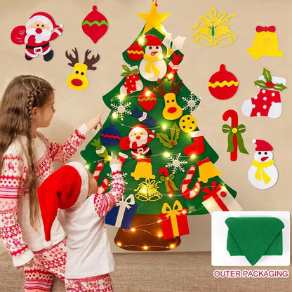 Arbre de Noël en feutrine pour bricolage enfant et décoration de noël pour la maison🎄