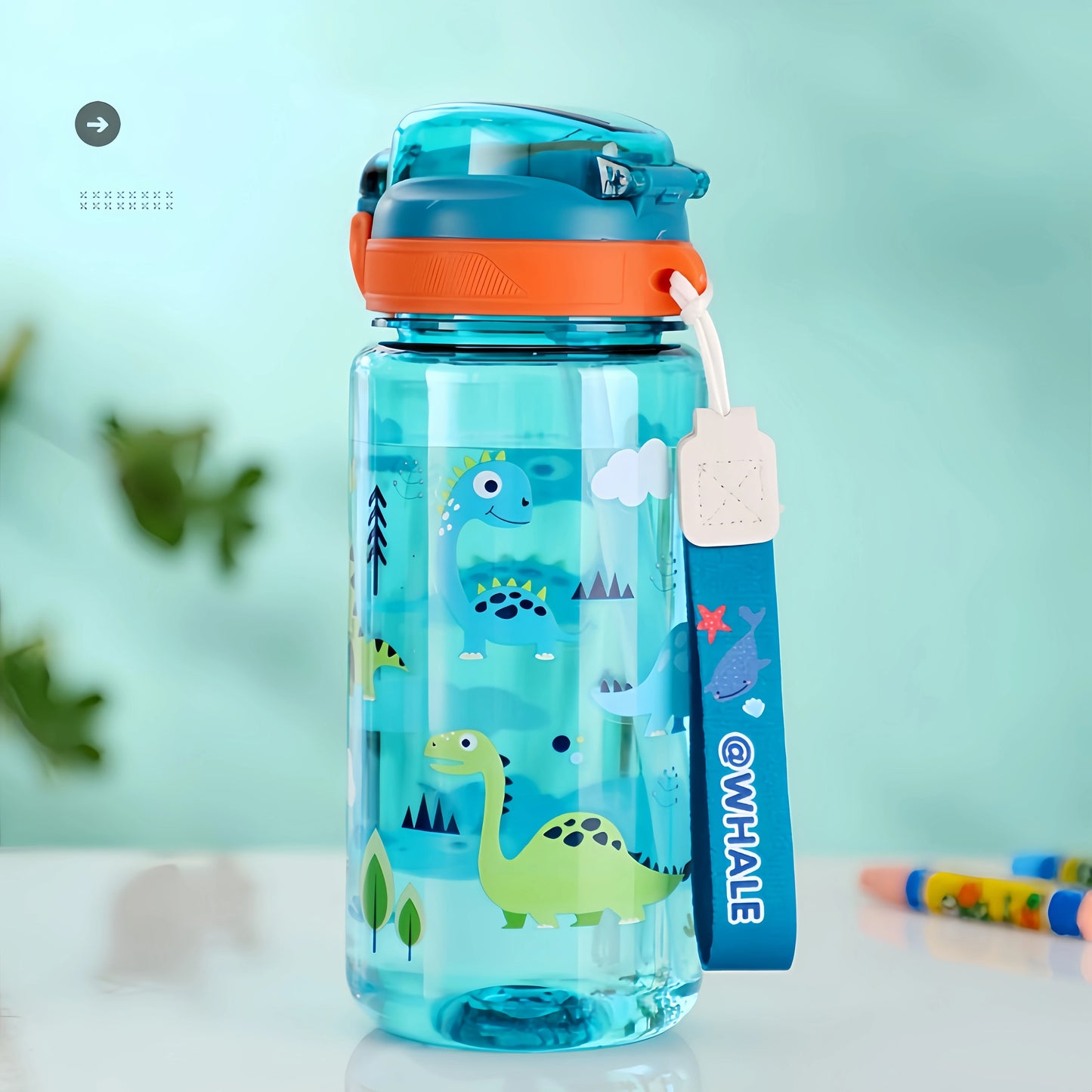 GOURDE ENFANT| Paille en sillicone, sans fuite le gourde POP™