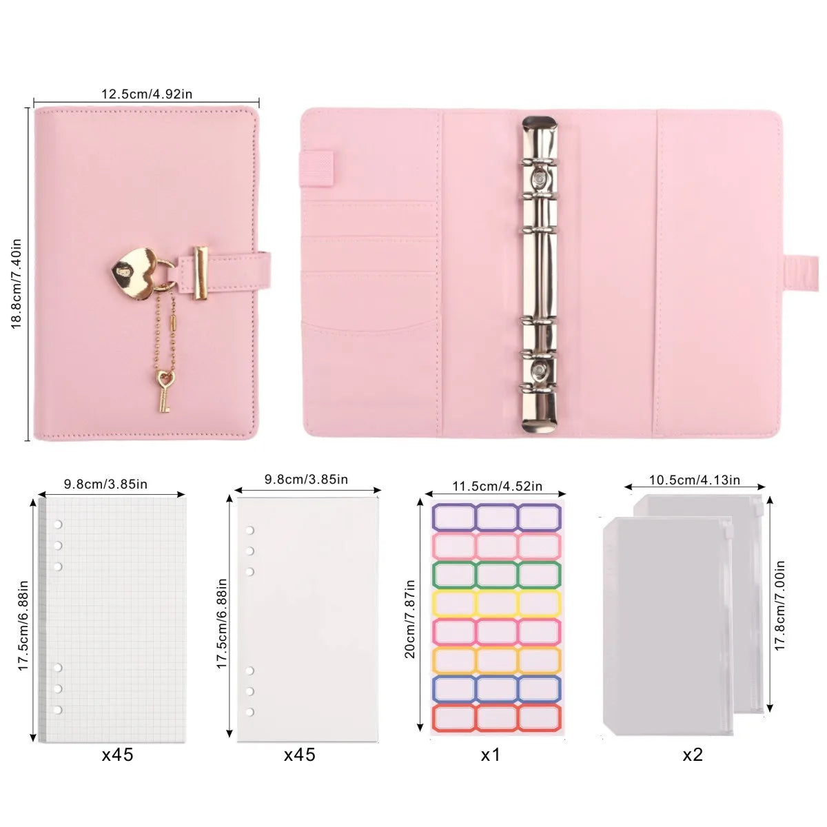JOURNAL INTIME |Secrets-Sous-Clé™ cahier à anneaux d'organisation personnelle