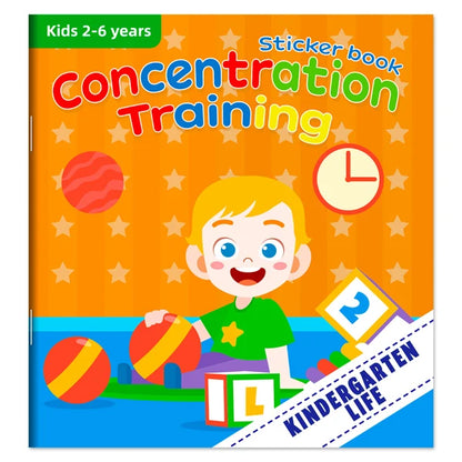 Montessori Toys Cartoon Sticker Books Focus on Potential Development Education Sticker Toys for Children 3-6Y