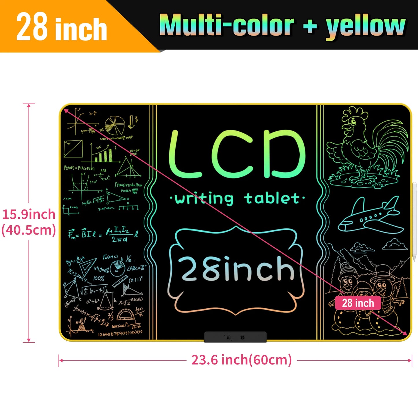 32/28/20/16 Inch Electronic Drawing Board USB Rechargeable LCD Writing Tablet Drawing Painting Educational Learning Toy for Kids