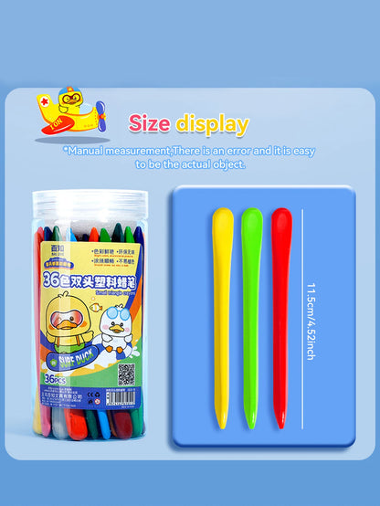 CRAYON DE COULEUR GRAS| Crayons de cire Triangulaire Effaçables:  Bec de Canard™