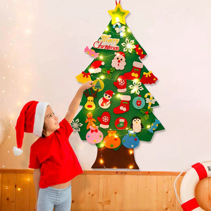 Arbre de Noël en feutrine pour bricolage enfant et décoration de noël pour la maison🎄