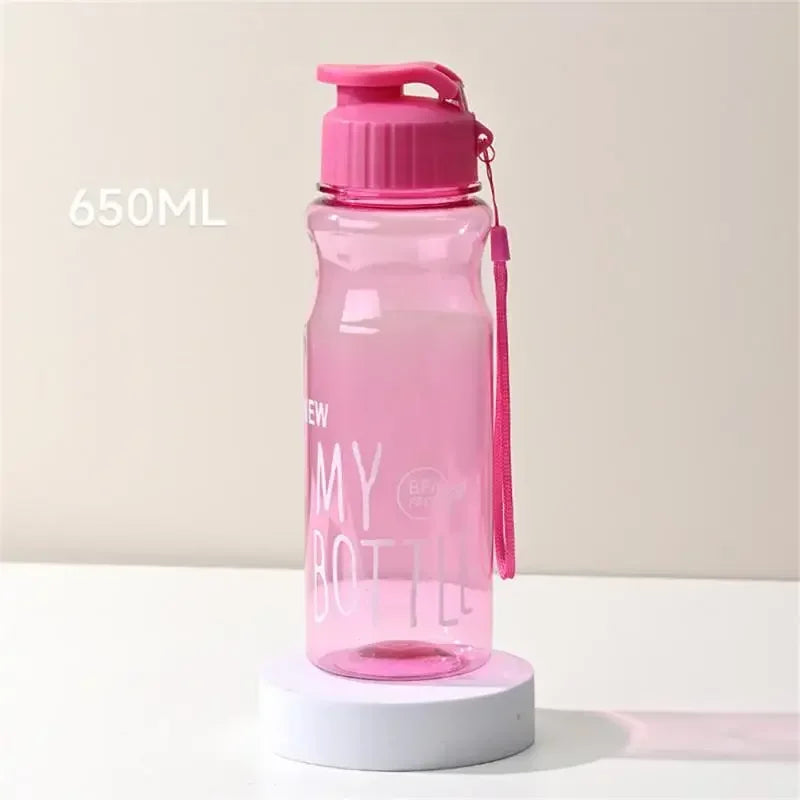 Bouteille d'eau en plastique- Transparente MULTICOLORE,Sport,  pour l'extérieur, 550ml, cadeau