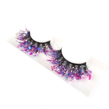 NEW 1 Pair 25mm 3D Luminous Mink Eyelashes Fluffy Dramatic Lashes Messy Long False Eyelashes Makeup Sequins Eye Lashes
