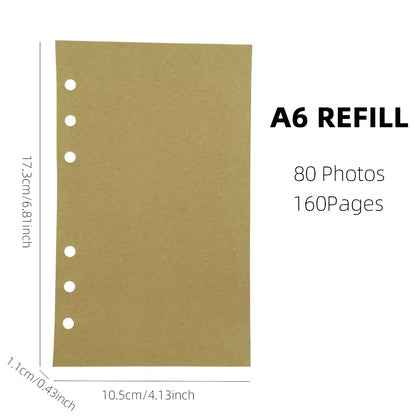 Retro Notebook Traveler Diary Leather Soft Cover Small Size 13x9cm Replaceable Kraft Paper Inner Notebooks & Notepads