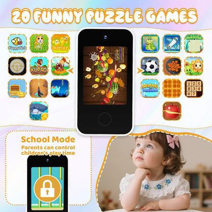 SMARTPHONE ENFANT|Jouet Éducatif sécuritaire sans Internet- Selfie-Phone™