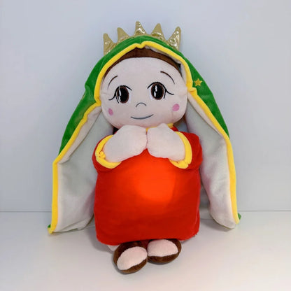 Maria Children Music Soothing Breathing Doll Jesus Plush Toys Sleep Companion Toy Sound and Light Dolls Christmas Birthday Gift