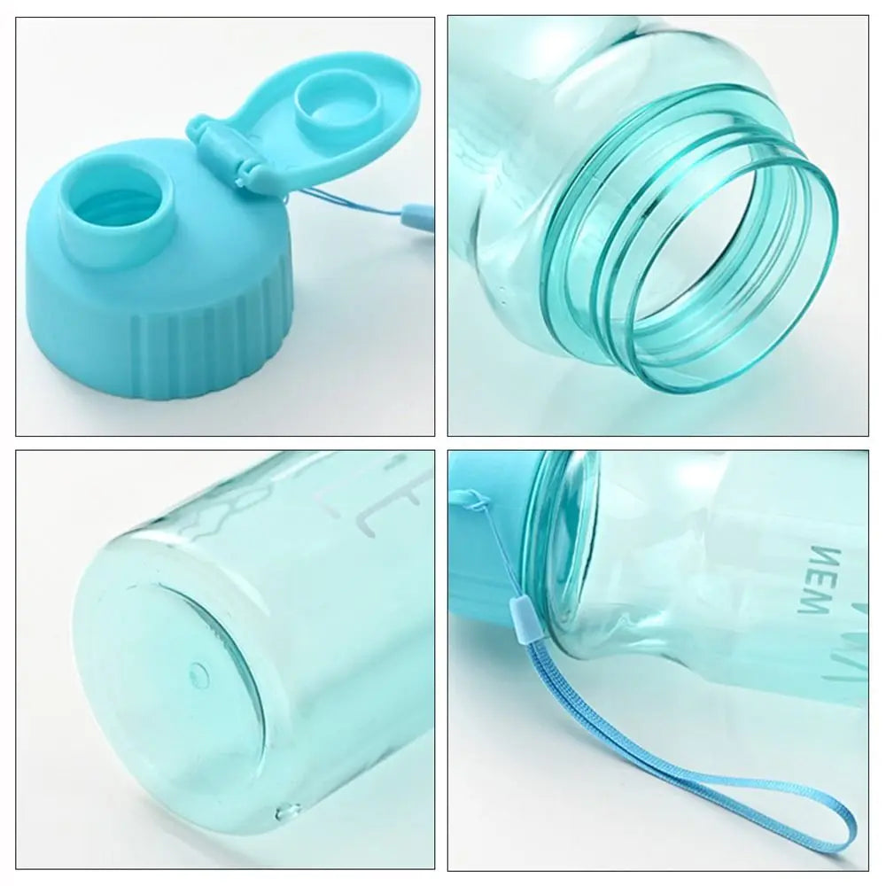 Bouteille d'eau multicolore en plastique de grande capacité
