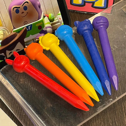 6/12 Color Plastic Crayons-Children's Non-Dirty-Hand, Suitable for Kindergarten Drawing, Graffiti Art & School Supplies