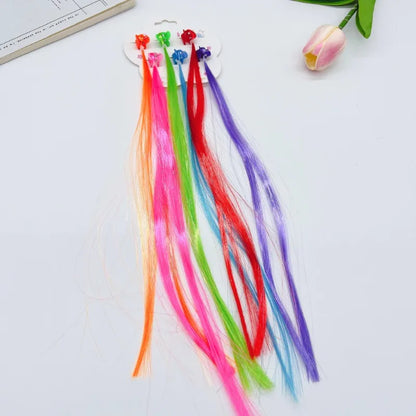 6 Extensions 32cm de cheveux colorées|motricité-créativité