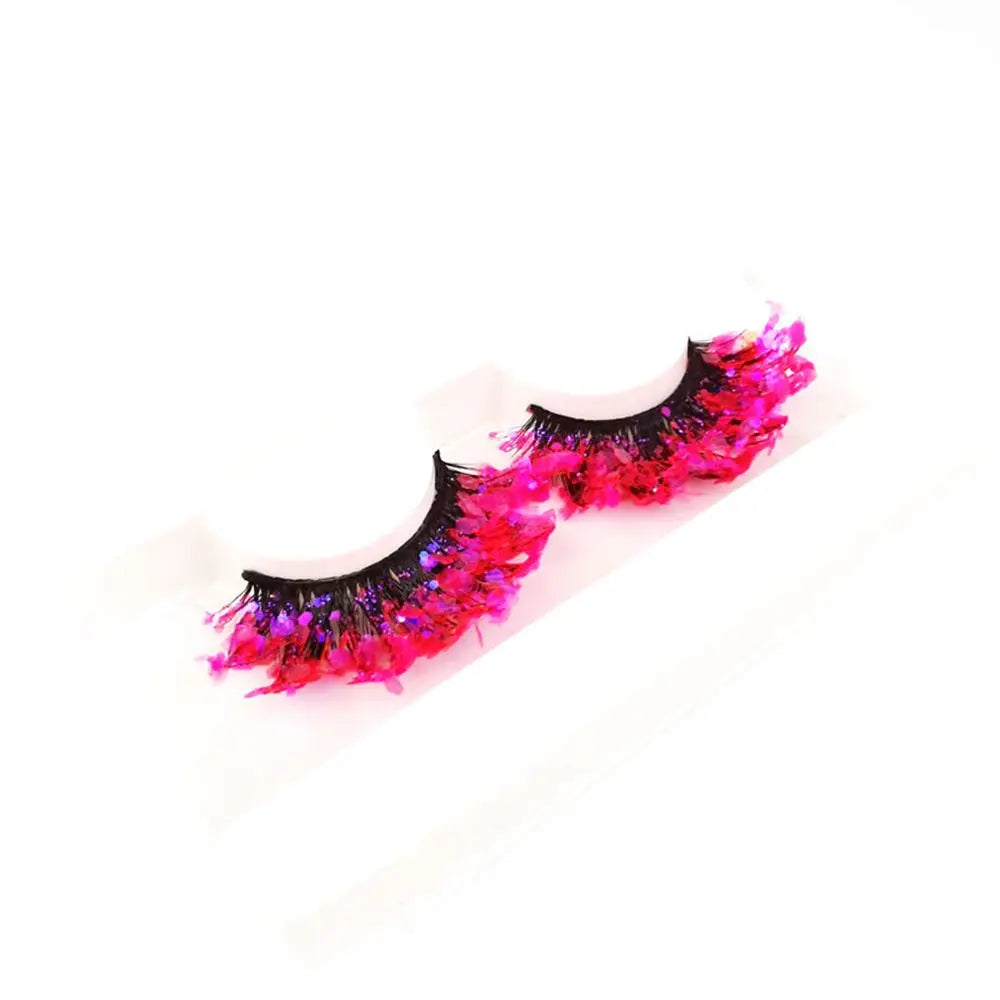 NEW 1 Pair 25mm 3D Luminous Mink Eyelashes Fluffy Dramatic Lashes Messy Long False Eyelashes Makeup Sequins Eye Lashes