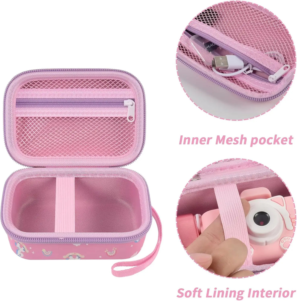 (Case only) Kids Camera Case for Goopow/for Mgaolo/for CIMELR/for Seckton/for OZMI/for Dylanto Digital Camera Toys