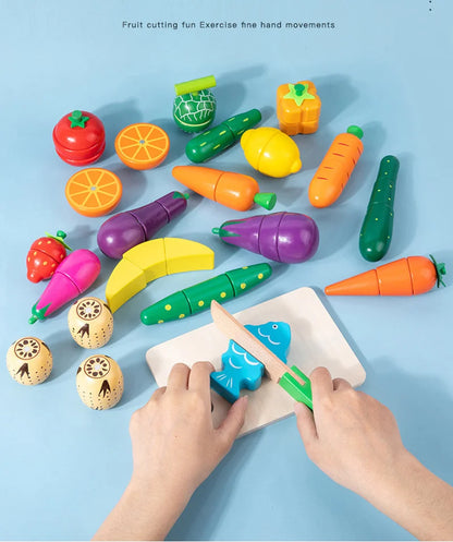 Dinette Enfant - CUISINE  en BOIS| LÉGUMES MAGNÉTIQUE à découper( vendu à l'unité)