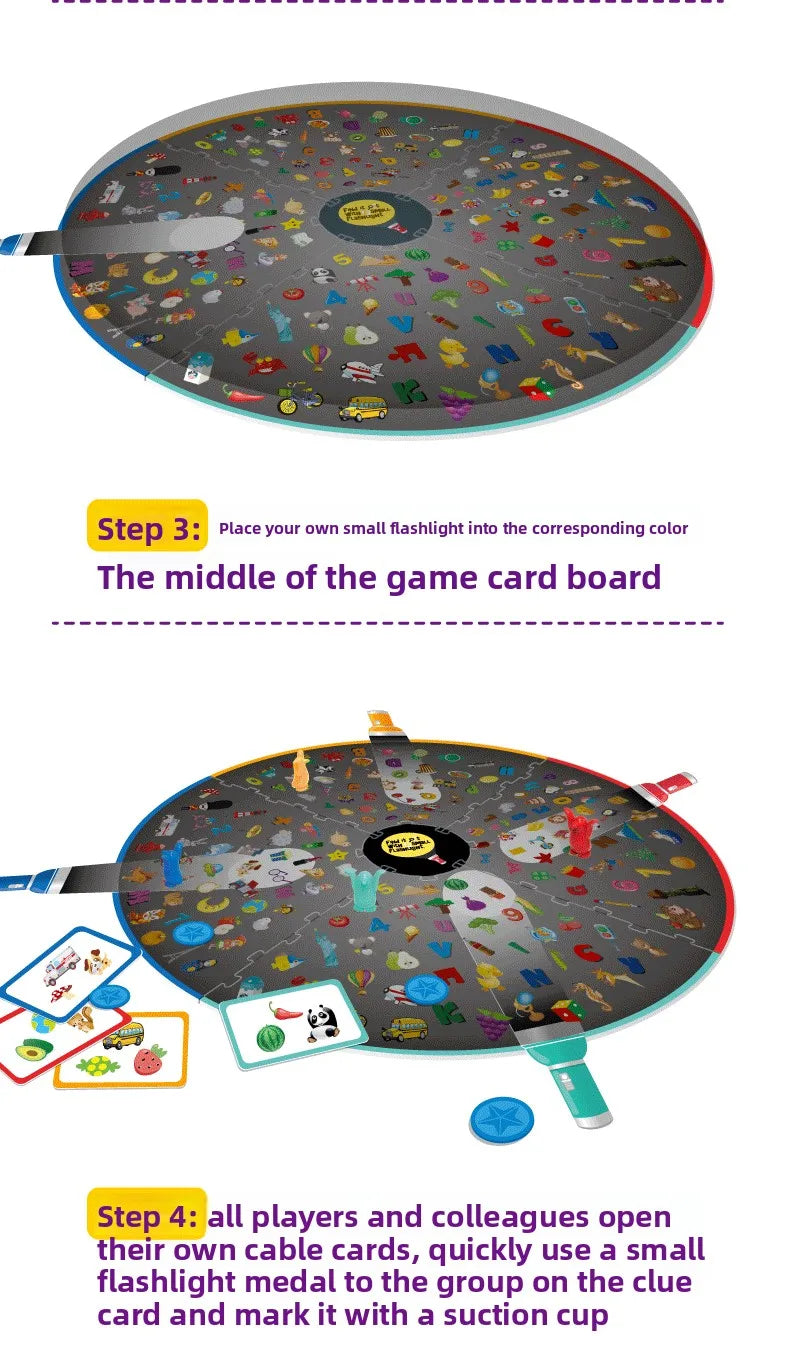 L'intelligence des enfants Find It Out petites lampes de poche trouver des jeux de table jeux d'entraînement interactifs Parent-enfant jouets