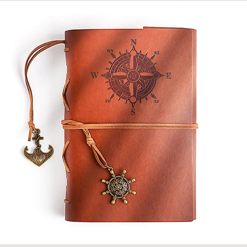 Retro Notebook Traveler Diary Leather Soft Cover Small Size 13x9cm Replaceable Kraft Paper Inner Notebooks & Notepads