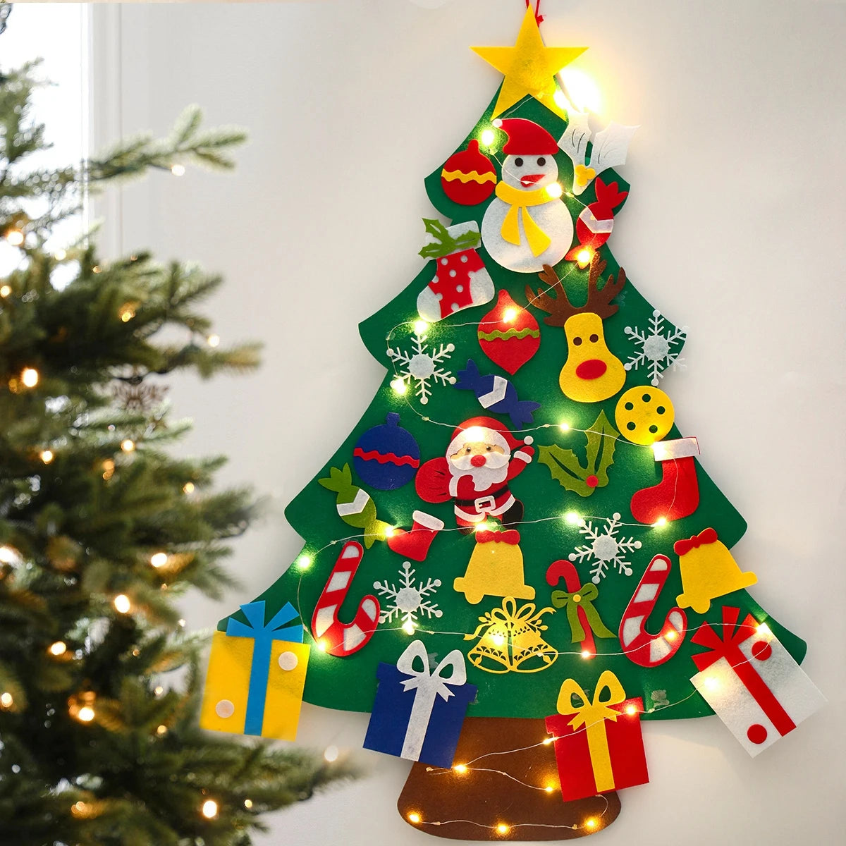 Arbre de Noël en feutrine pour bricolage enfant et décoration de noël pour la maison🎄