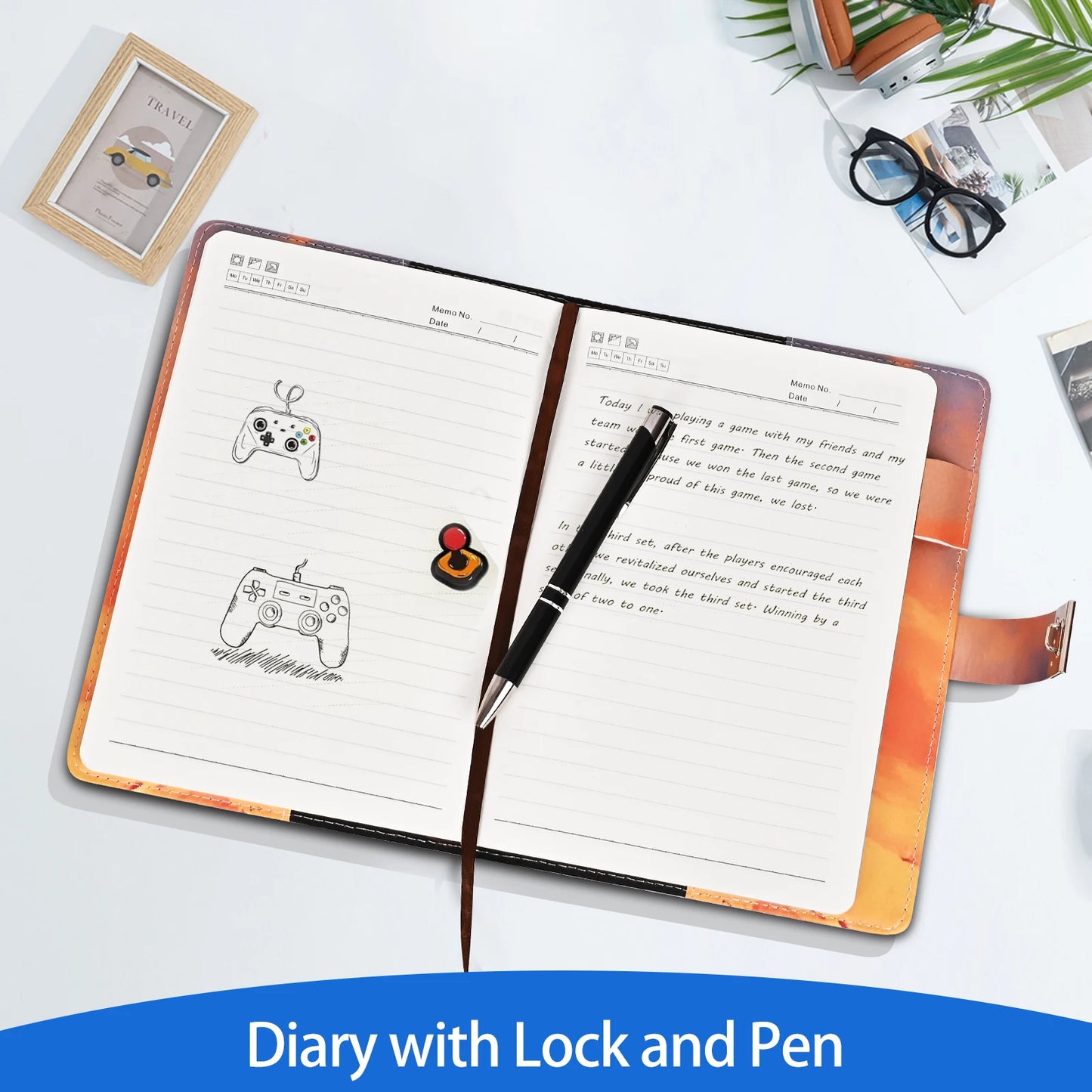 Diary With Lock for Kids,Journal for Boys With Lock and Key,Notebook With Lock for Teens Writing