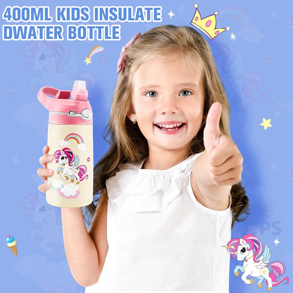 GOURDE ENFANT| Petite gourge en Acier  INOX 316 400ml
