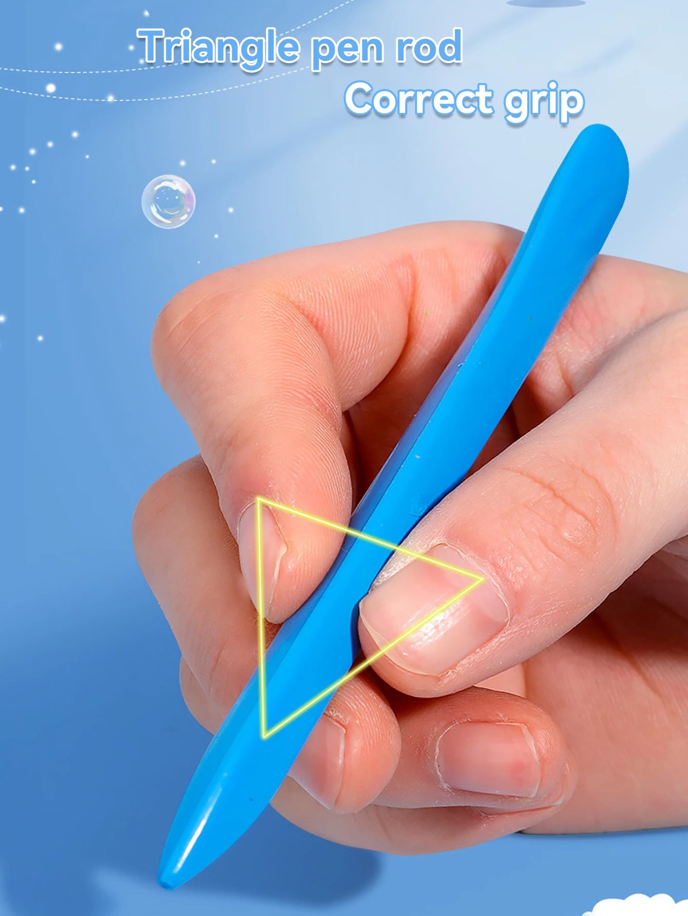 CRAYON DE COULEUR GRAS| Crayons de cire Triangulaire Effaçables:  Bec de Canard™