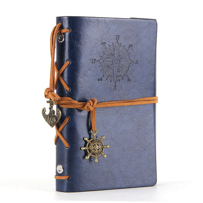 Retro Notebook Traveler Diary Leather Soft Cover Small Size 13x9cm Replaceable Kraft Paper Inner Notebooks & Notepads