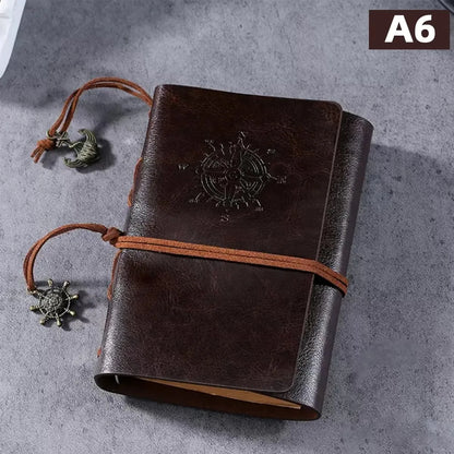 Retro Notebook Traveler Diary Leather Soft Cover Small Size 13x9cm Replaceable Kraft Paper Inner Notebooks & Notepads