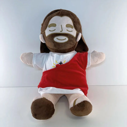 Maria Children Music Soothing Breathing Doll Jesus Plush Toys Sleep Companion Toy Sound and Light Dolls Christmas Birthday Gift