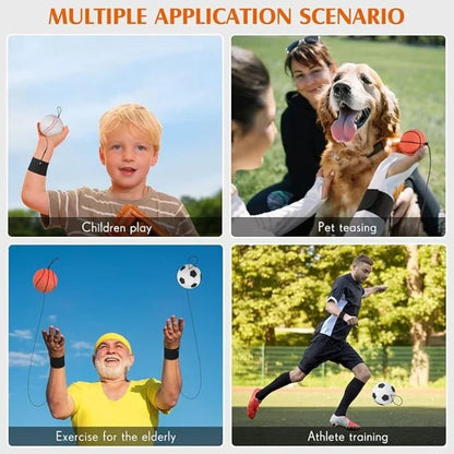1-64PCS New Elastic Return Sponge Ball Nylon String Game Exercises Rubber Hand Ball Kids Toys Finger Band Ball Outdoor Yoga Ball