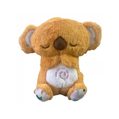 Breathing Koala with Light Sound Baby Sleep and Playmate Koala Musical Stuffed Plush Toy Newborn Sensory Comfortable Baby Gifts