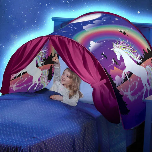 TENTE DE LIT |Tente de rêve pour lit d'enfant 4 designs riches🏕️
