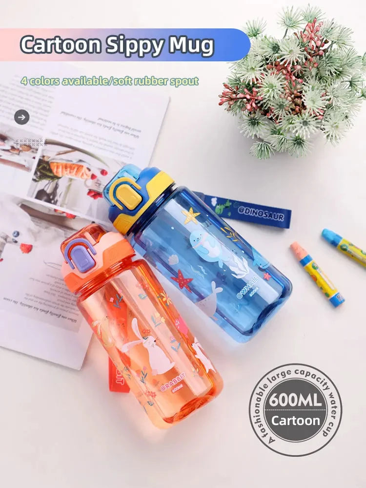 GOURDE ENFANT| Paille en sillicone, sans fuite le gourde POP™