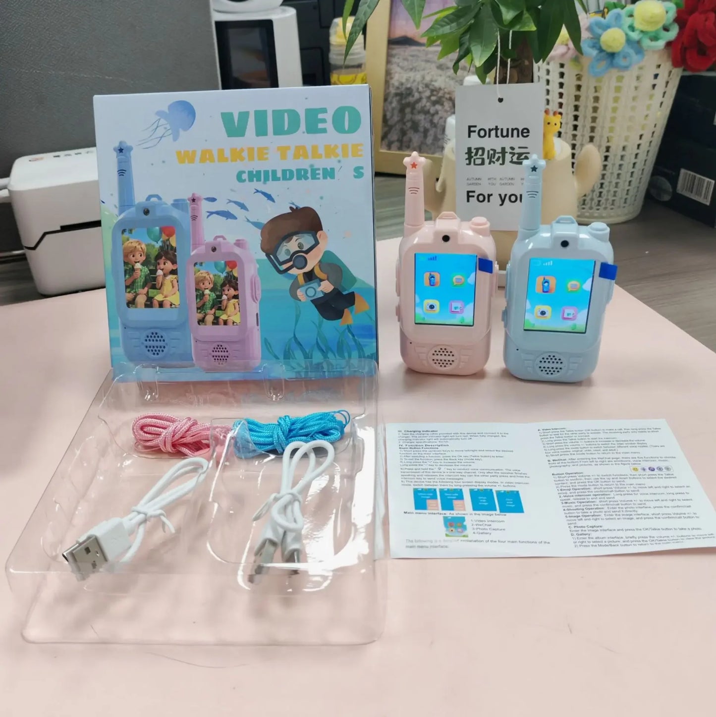 TALKIE WALKIE ENFANT| Radio vidéo bidirectionnelle face à face™-3 à 12 ans
