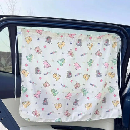PARE SOLEIL BÉBÉ VOITURE| Installation facile à ventouse rideau s'ouvre et se ferme