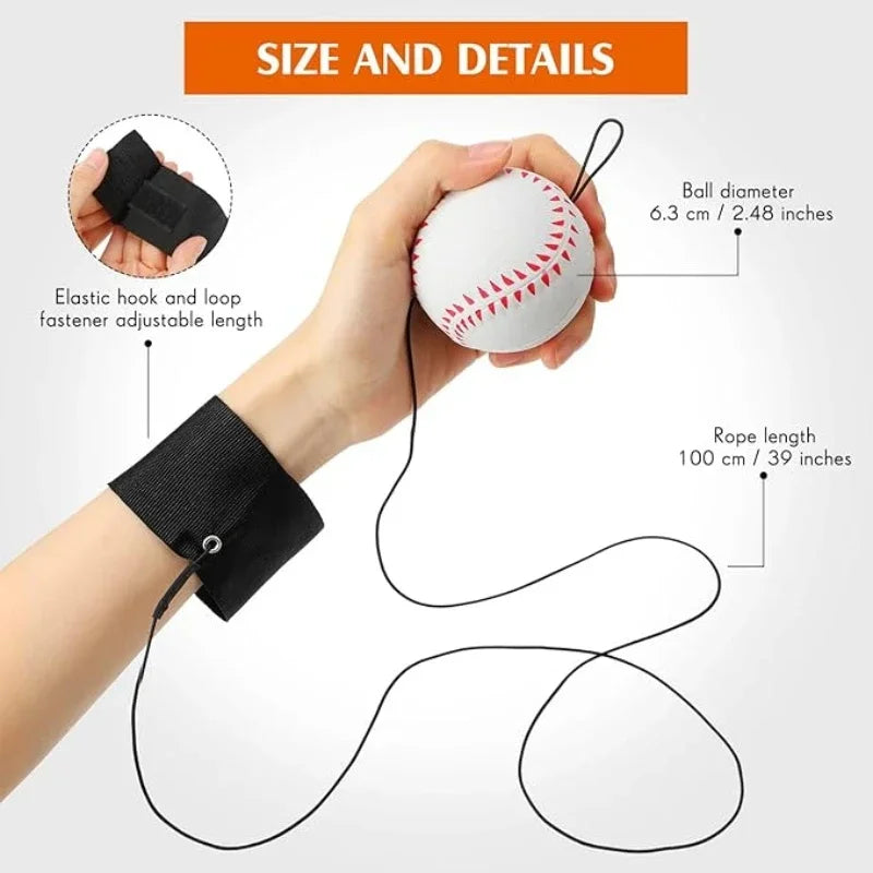 1-64PCS New Elastic Return Sponge Ball Nylon String Game Exercises Rubber Hand Ball Kids Toys Finger Band Ball Outdoor Yoga Ball