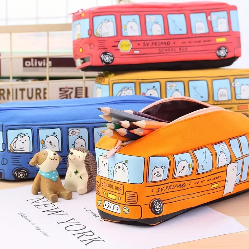 TROUSSE CRAYON |Bubus™ La trousse autobus scolaire mignonne et pratique