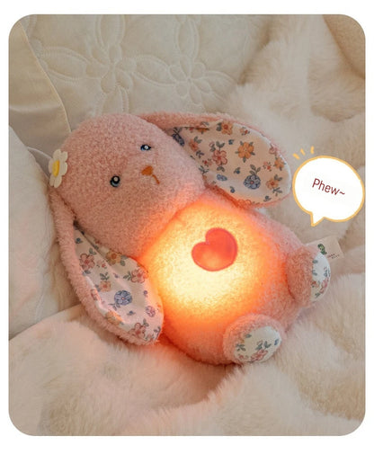 Breathing Soothing Plush Toy Glowing Light Soft Cute Stuffed Bear Bunny Plush Doll For Nap Nighttime Bedside Relaxation
