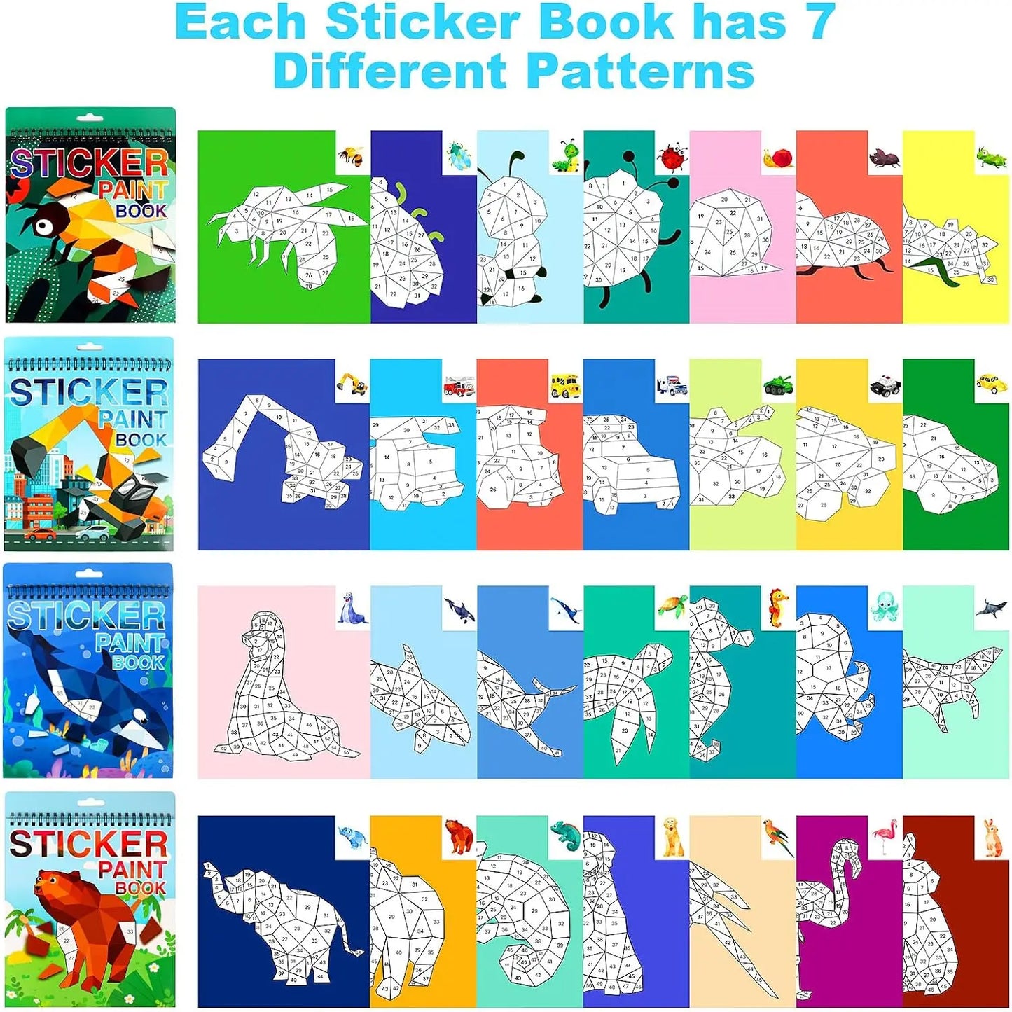 COLORIAGE MAGIQUE MATERNELLE| stickers numérotés`-Stickers-Puzzle 3-7ans