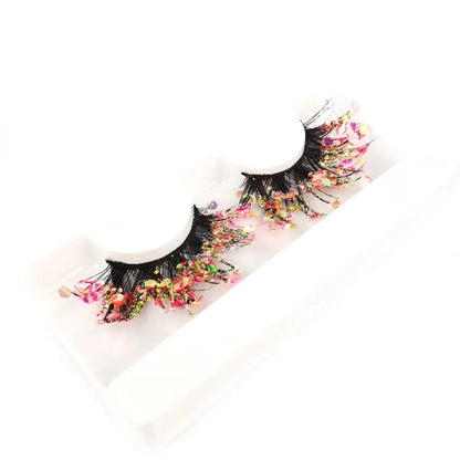 NEW 1 Pair 25mm 3D Luminous Mink Eyelashes Fluffy Dramatic Lashes Messy Long False Eyelashes Makeup Sequins Eye Lashes