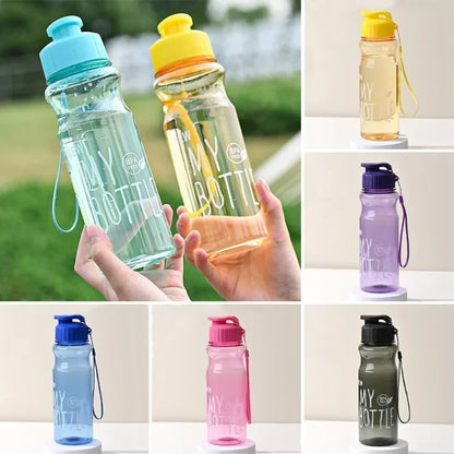 Bouteille d'eau en plastique- Transparente MULTICOLORE,Sport,  pour l'extérieur, 550ml, cadeau